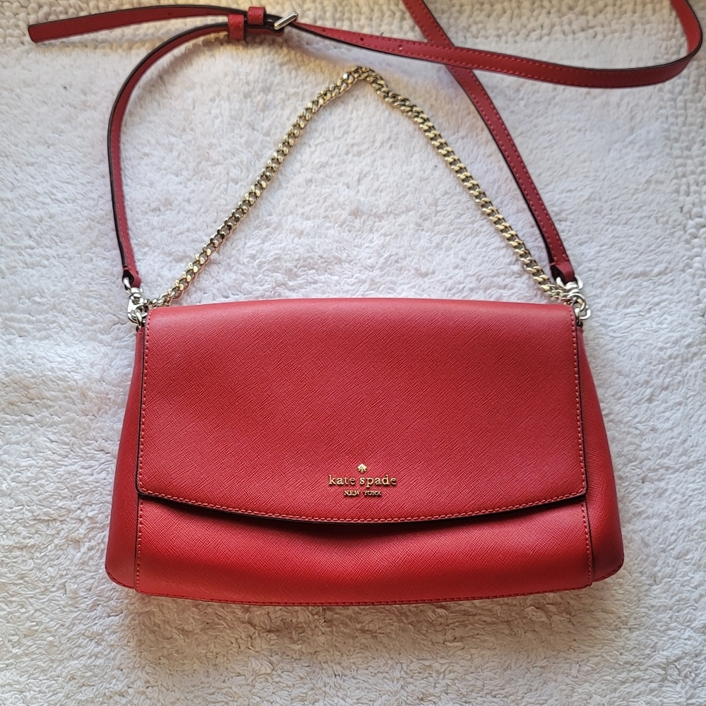 Kate Spade Greer saffiano leather laurel way crossbody purse bag